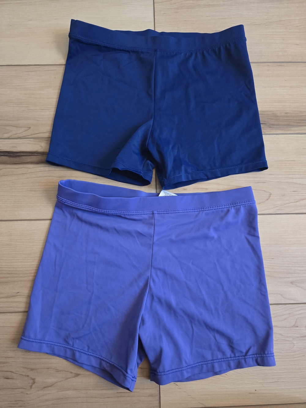 Girls Active Stretch Shorts - Blue & Lavender